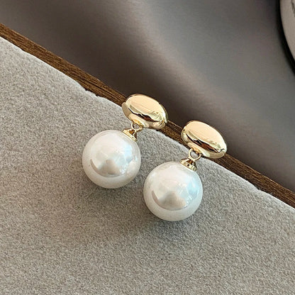 Elegant Gold & Pearl Earrings