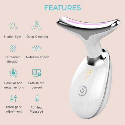 Facial and neck massager